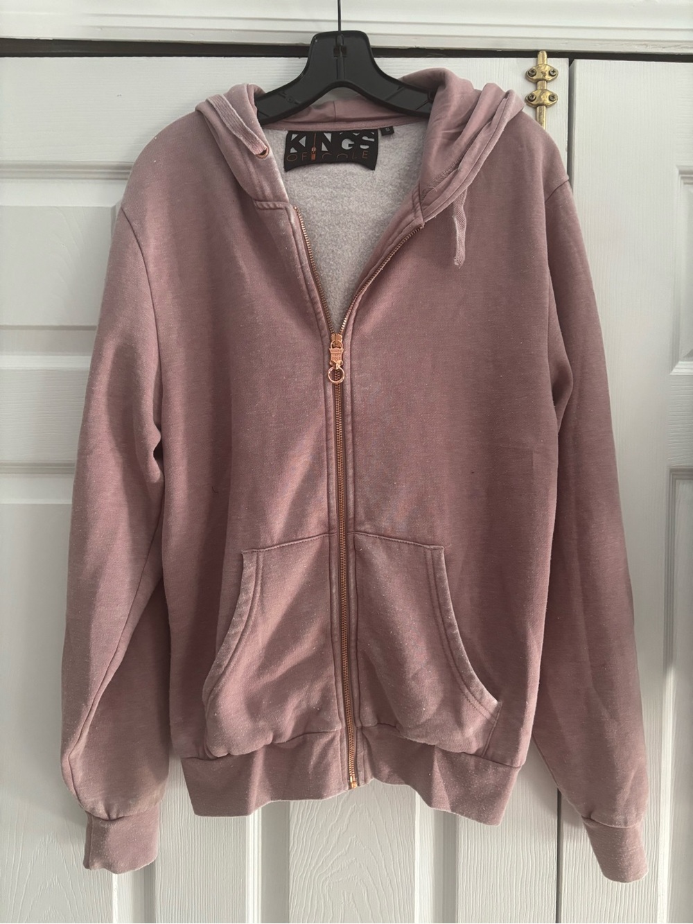 women’s Dusty Rose Zip Hoodie Jacket